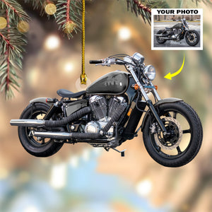 GeckoCustom Custom Photo Motorcycle Acrylic Ornament Christmas DM01 891415