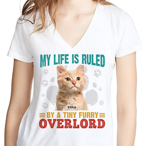 GeckoCustom Custom Photo My Life Is Ruled By A Tiny Furry Overlord Cat Shirt N304 889772