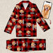 GeckoCustom Custom Photo Name Dog Cat Flannel Pajamas K228 test_arena For Adult / Combo Shirt And Pants (Favorite) / XS