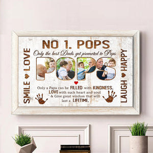 GeckoCustom Custom Photo No 1. POPS Only The Best Dads Get Promoted To Pops Canvas HO82 890658