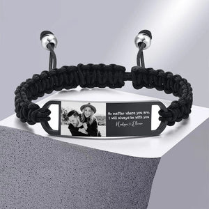 GeckoCustom Custom Photo No Matter Where You Are I Will Always With You Couple Bracelet For Men T386 890380