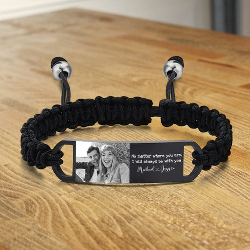 GeckoCustom Custom Photo No Matter Where You Are I Will Always With You Couple Bracelet For Men T386 890380