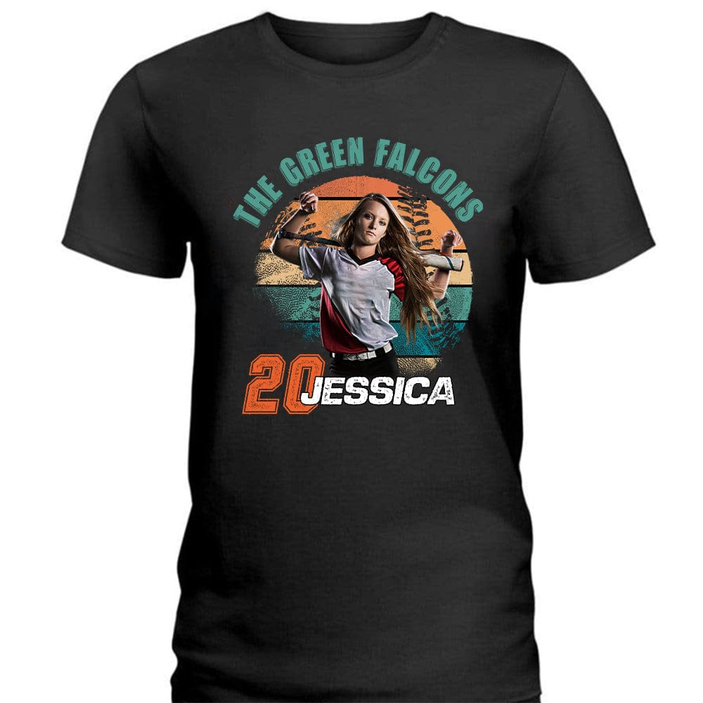 GeckoCustom Custom Photo On Sport Ball Vintage Style Shirt N369 890037 Premium Tee (Favorite) / P Black / S