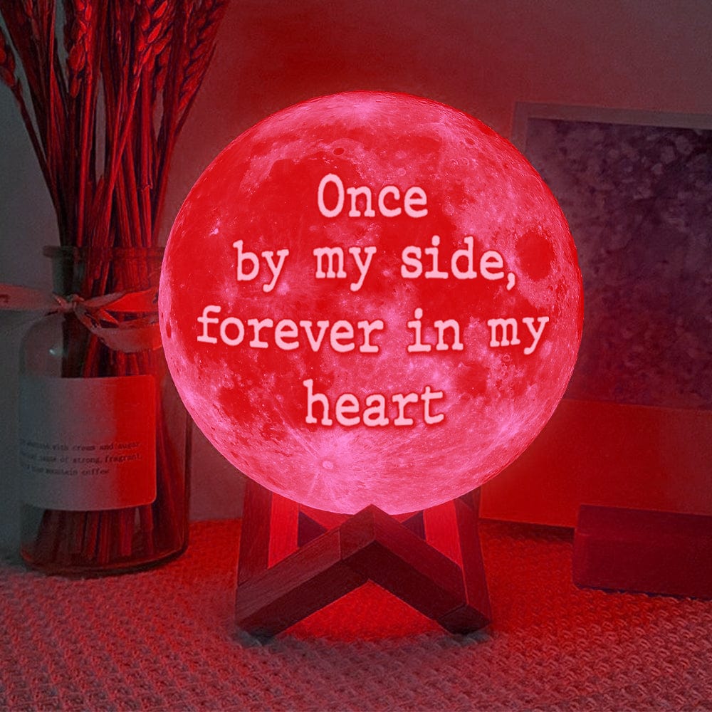 GeckoCustom Custom Photo Once By My Side Forever In My Heart Memorial Moon Lamp TH10 892353