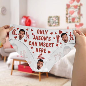 GeckoCustom Custom Photo Only He Can Insert Here Underwear Valentine's Day, Anniversary Gift for Wife HA75 891834 Classic / S