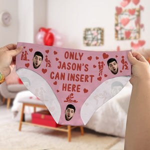 GeckoCustom Custom Photo Only He Can Insert Here Underwear Valentine's Day, Anniversary Gift for Wife HA75 891834