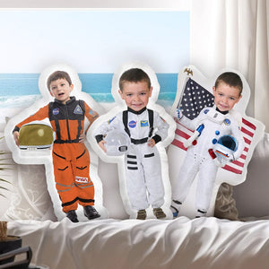 GeckoCustom Custom Photo Pilot Kids Astronaut Boys Girls - Personalized Photo Custom Shaped Pillow HO82 891234