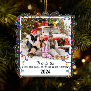 GeckoCustom Custom Photo Polaroid Family Friends Christmas Acrylic Ornament HA75 891134