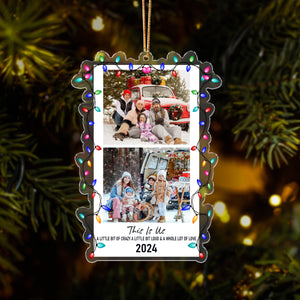 GeckoCustom Custom Photo Polaroid Family Friends Christmas Acrylic Ornament HA75 891134