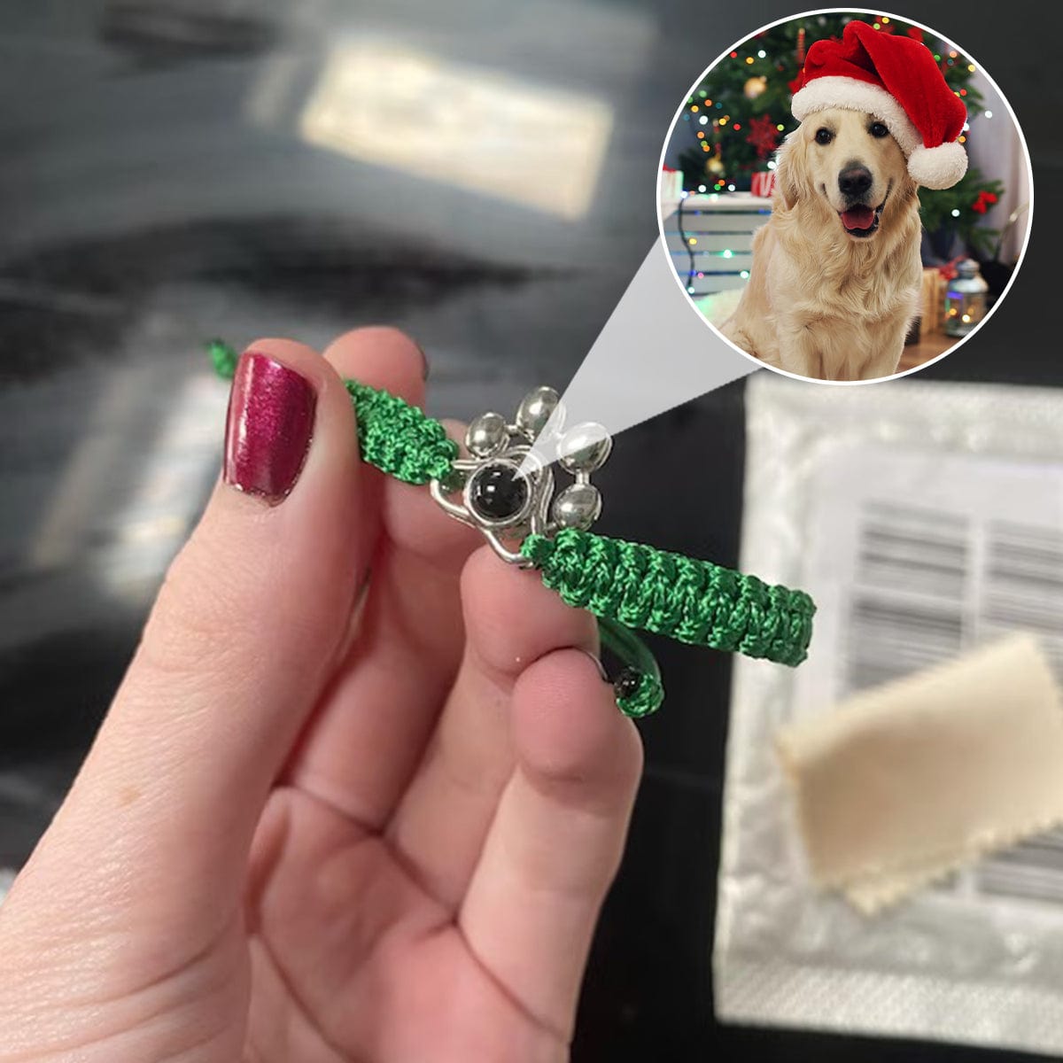 GeckoCustom Custom Photo Projection Bracelet Pet Jewelry Memorial Gift HA75 891522 Minimalist