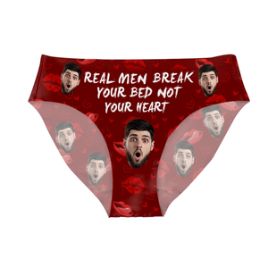 GeckoCustom Custom Photo Real Men Break Your Bed Not Your Heart Underwear HA75 891838