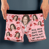 GeckoCustom Custom Photo Real Men Make Your Panties Wet Not Your Eyes Man's Boxer Valentine's Day, Anniversary Gift HA75 891858 1 Piece / XS
