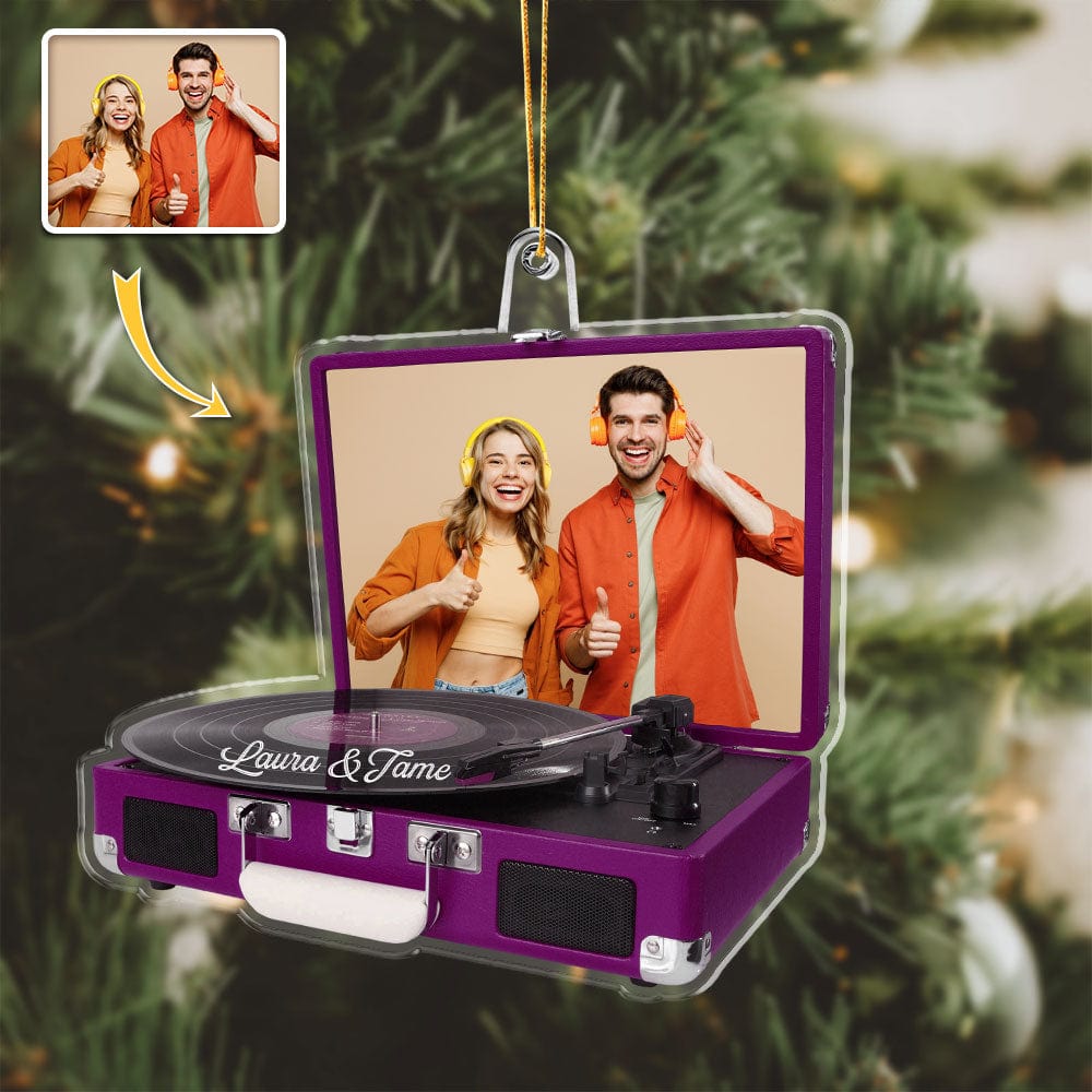 GeckoCustom Custom Photo Record Machine Flat Acrylic Ornament HO82 891252