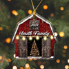 GeckoCustom Custom Photo Red Barn Christmas Acrylic Ornament HA75 891354
