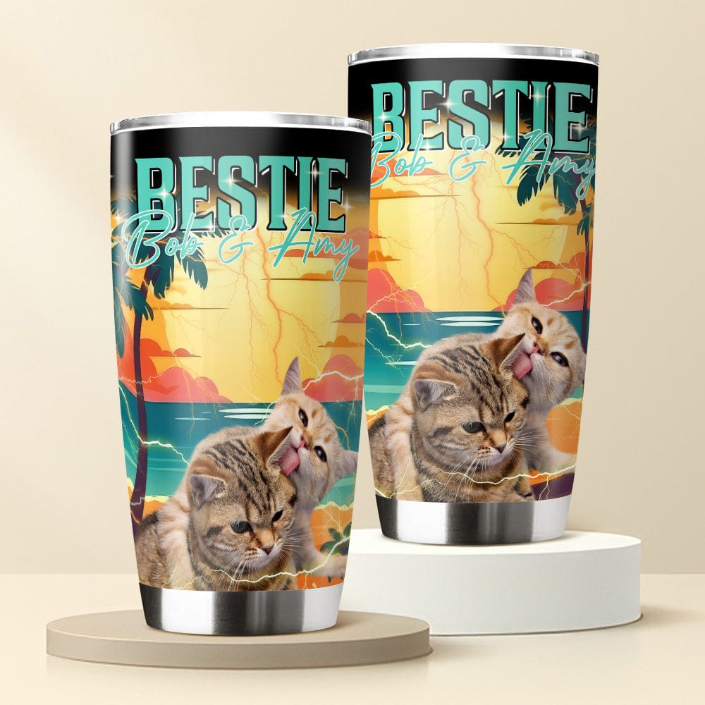 GeckoCustom Custom Photo Retro Style For Pet Lover Fat Tumbler TH10 891481 20 oz