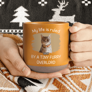 GeckoCustom Custom Photo Ruled By A Tiny Furry Overlord For Cat Lover Pottery Mug TH10 892087 12oz