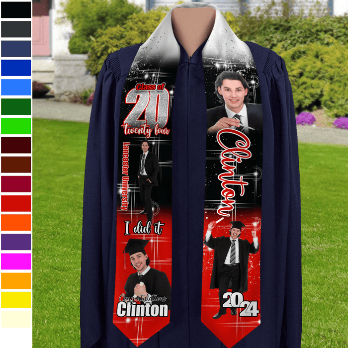 GeckoCustom Custom Photo She Believed She Could So She Did Graduation Gift Stoles N369 890170 6x72 inch