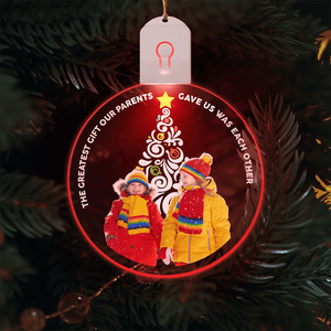 GeckoCustom Custom Photo The Greatest Gift Was Each Other Christmas LED Acrylic Ornament TH10 892105 3 inches