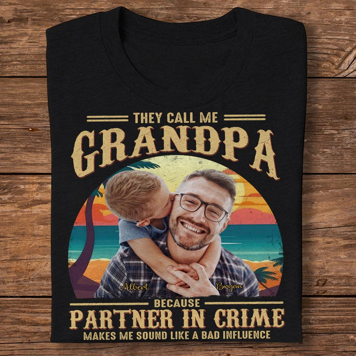 GeckoCustom Custom Photo They Call Me Grandpa Family Dark Shirt TA29 890364