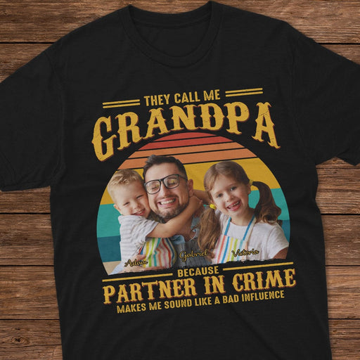 GeckoCustom Custom Photo They Call Me Grandpa Family Dark Shirt TA29 890364