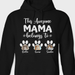 GeckoCustom Custom Photo This Awesome Mama Belongs To Family Dark Shirt N304 890182 Pullover Hoodie / Black Colour / S