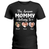 GeckoCustom Custom Photo This Awesome Mama Belongs To Family Dark Shirt N304 890182 Premium Tee (Favorite) / P Black / S
