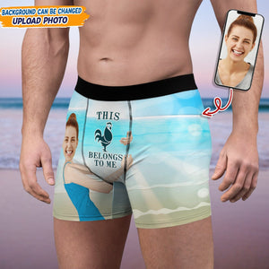 GeckoCustom Custom Photo This Belongs To Me Boxer Briefs TA29 889429