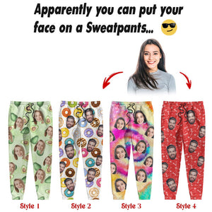 GeckoCustom Custom Photo Tie Dye Background For Christmas Sweatpants N304 889604
