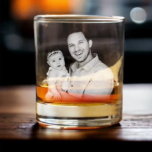 GeckoCustom Custom Photo To Dad From The Reasons You Drink Rock Glass HA75 890540
