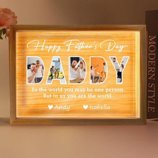 GeckoCustom Custom Photo To Me You Are The World Happy Father's Day TA29 890279 5.91 x 8.27