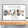 GeckoCustom Custom Photo To Us You Are The World Dad Poster Canvas Picture Frame DM01 890963
