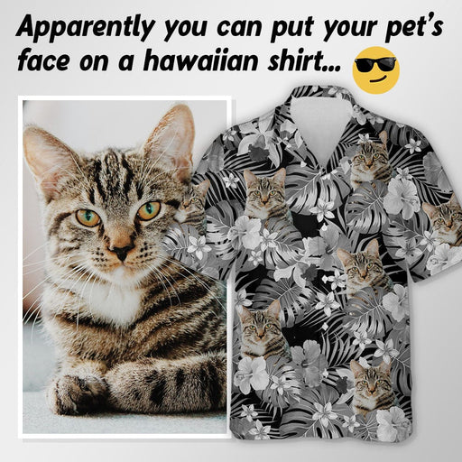 GeckoCustom Custom Photo Tropical Cat Hawaiian Shirt K228 889467