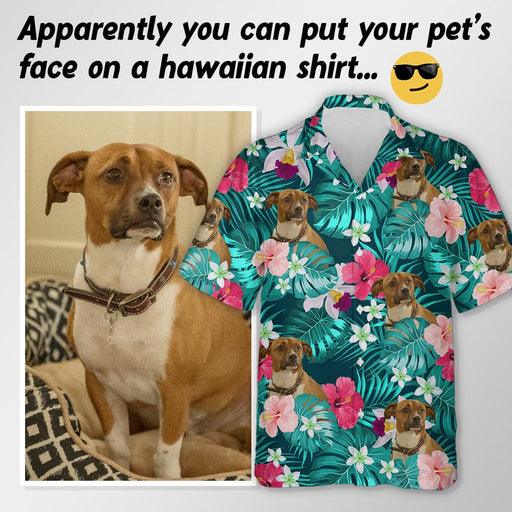 GeckoCustom Custom Photo Tropical Cat Hawaiian Shirt K228 890395