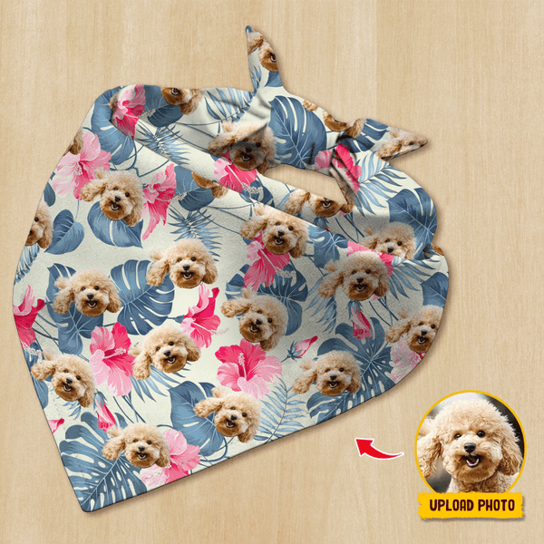 Hawaiian Tropical Flower Bandana Scarf | 21"x21" Lightweight Square, Head Wrap, Neck Scarf, Hair Accessory