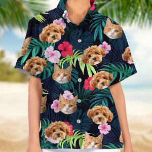 GeckoCustom Custom Photo Tropical Floral Dog Cat Hawaii Shirt TH10 891453