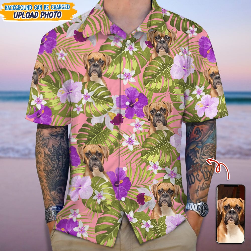 Custom Photo Tropical Style Dog Hawaii Shirt N304 889465 GeckoCustom