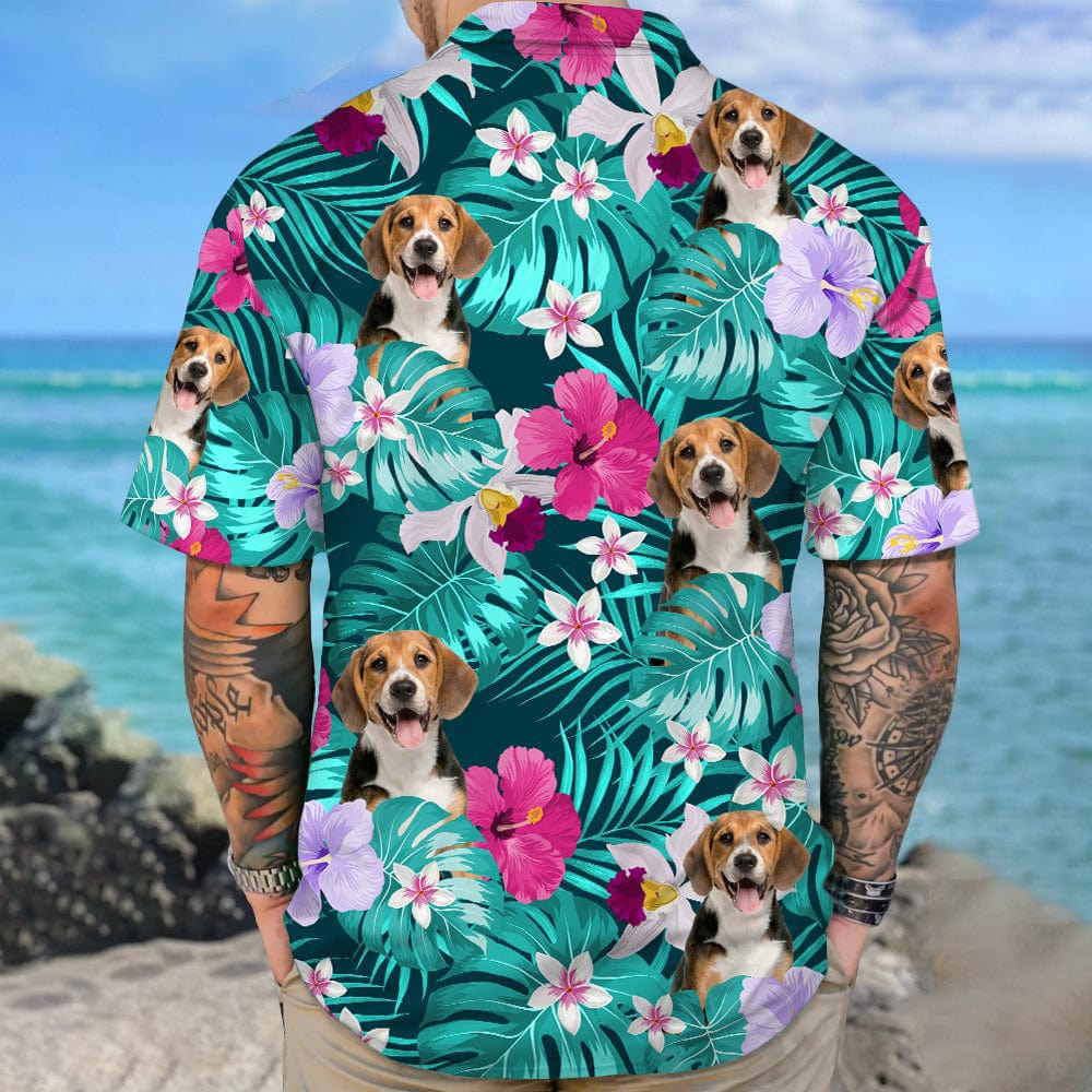 Custom Photo Tropical Style Dog Hawaii Shirt TH10 N304 889465 GeckoCustom