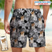 GeckoCustom Custom Photo Tropical Style For Cat Lover Beach Short N304 889501