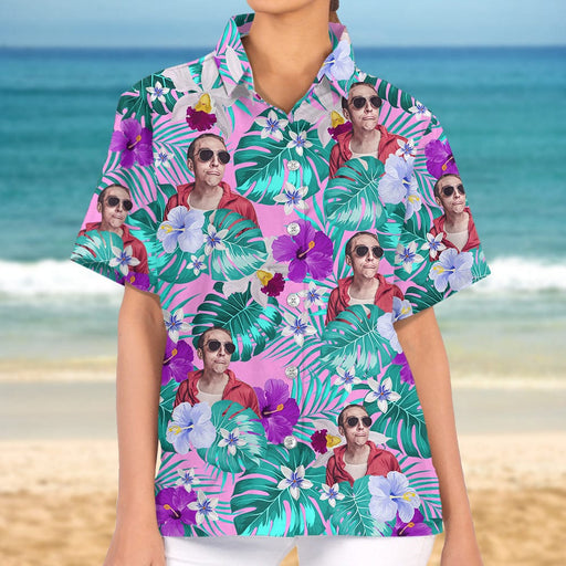 GeckoCustom Custom Photo Tropical Style Woman Hawaii Shirt N304 889563