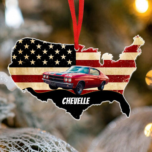 GeckoCustom Custom Photo USA Map Off Road Car Lover Acrylic Ornament N304 890039