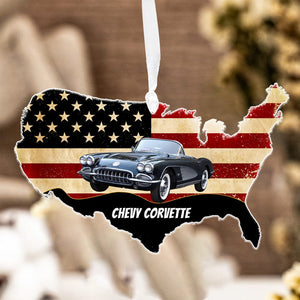 GeckoCustom Custom Photo USA Map Off Road Car Lover Acrylic Ornament N304 890039