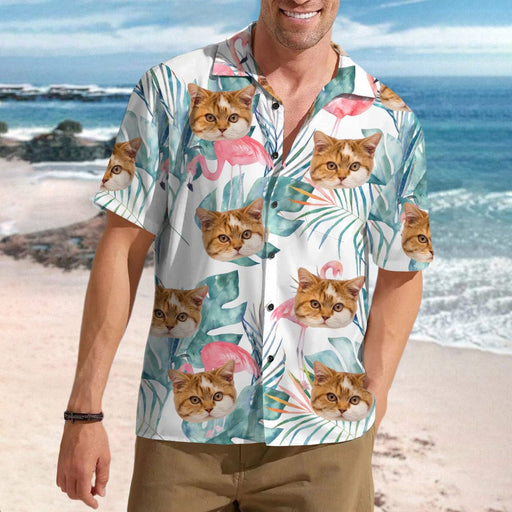 GeckoCustom Custom Photo Vacation Style Cat Hawaii Shirts N304 890527