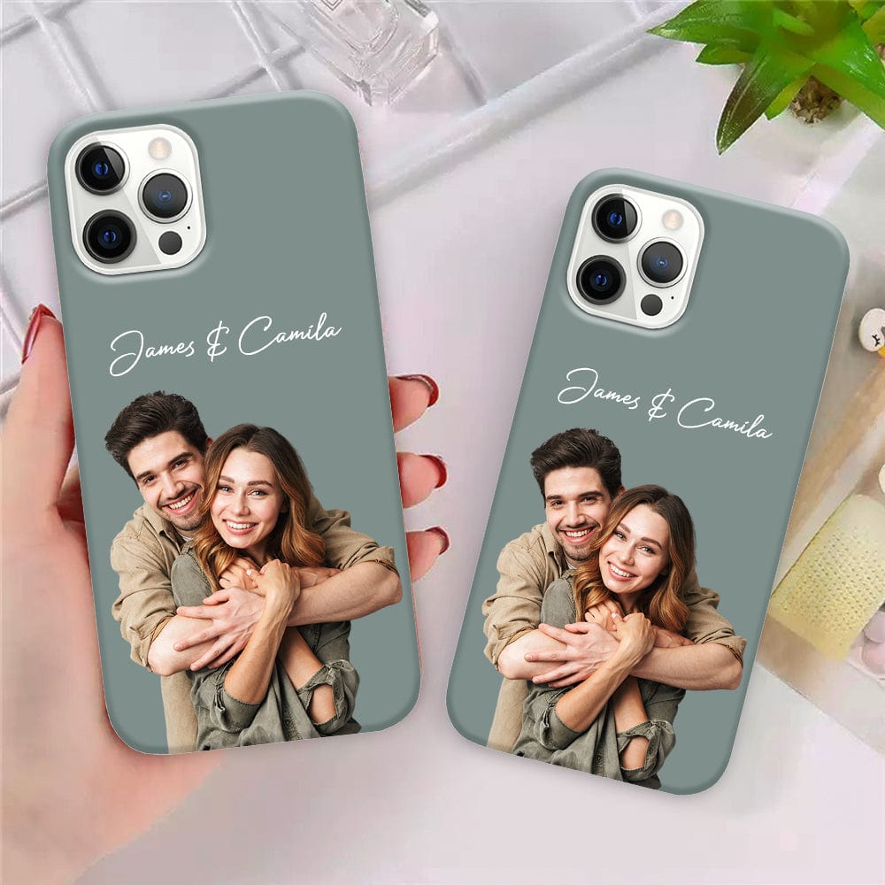 GeckoCustom Custom Photo Vintage Style Couple Phone Case For Valentine's Day, Anniversary HO82 893426