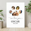 GeckoCustom Custom Photo We Love You Dog Cat Pet Photo Collage Memorial Poster Canvas Picture Frame DM01 891165
