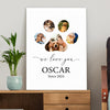 GeckoCustom Custom Photo We Love You Dog Cat Pet Photo Collage Memorial Poster Canvas Picture Frame DM01 891165