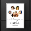 GeckoCustom Custom Photo We Love You Dog Cat Pet Photo Collage Memorial Poster Canvas Picture Frame DM01 891165