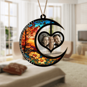 GeckoCustom Custom Photo We Love You To The Moon And Back Christmas Suncatcher TH10 891501