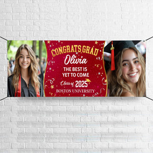 GeckoCustom Custom Photo We're Proud To Be Your Family Personalized Banner - Graduation Decor Gift HA75 891908