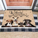 GeckoCustom Custom Photo Welcome To Our Home Dog Doormat K228 HN590