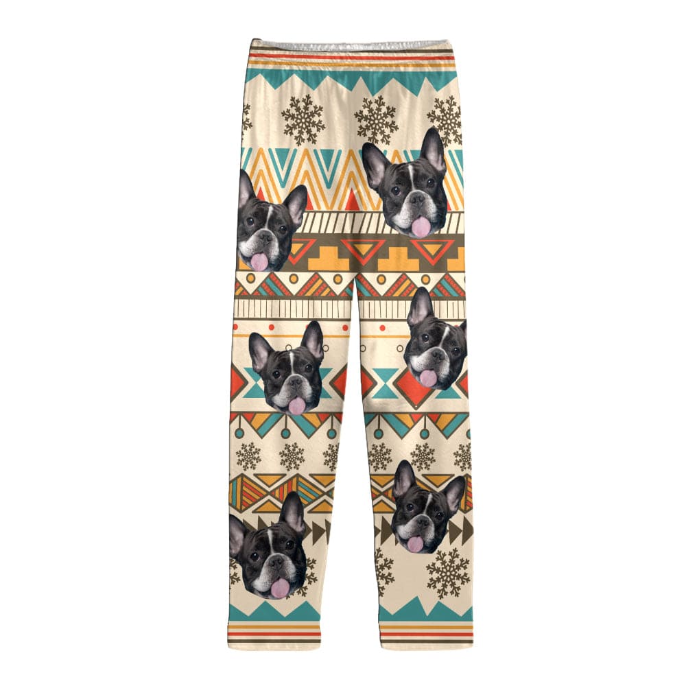 GeckoCustom Custom Photo With Aboriginal Pattern Dog Pajamas TA29 889688 For Adult / Combo Shirt And Pants (Favorite) / S